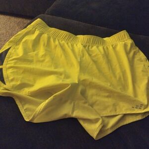 Yellow Women's Athletic Shorts